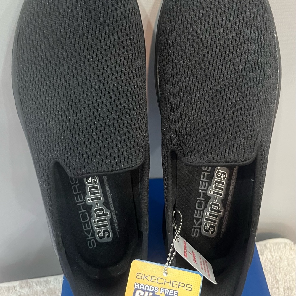 Skechers  Black Slip-Ons
